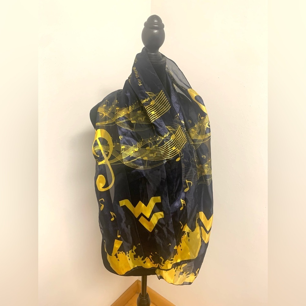 Musical Note Black and Yellow Scarf